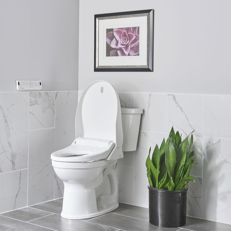 Advanced Clean White Elongated Bidet Toilet Seat with Remote Control