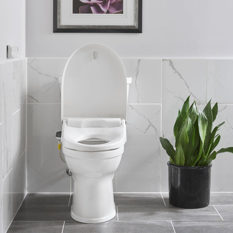 Advanced Clean White Elongated Bidet Toilet Seat with Remote Control