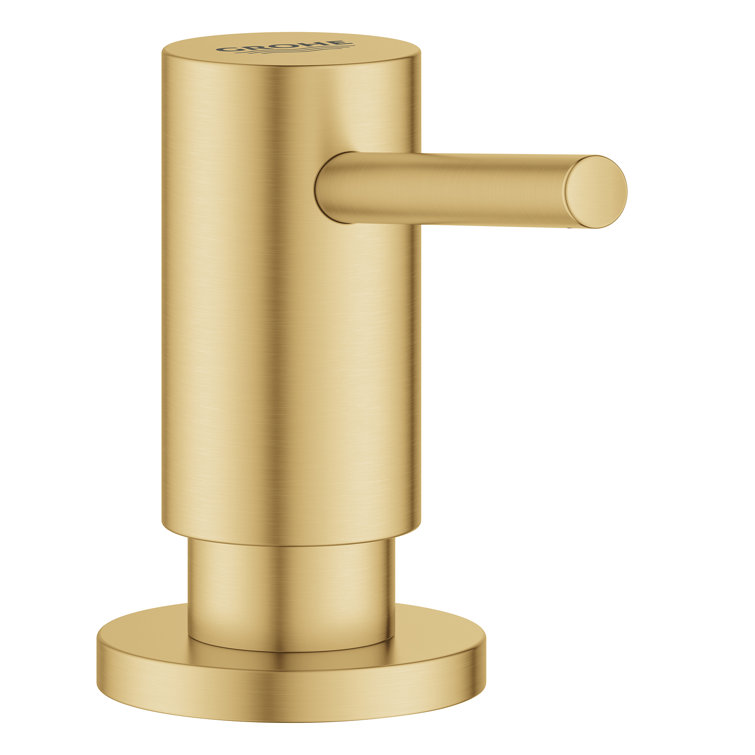Brushed Gold Contemporary Sink Mount Soap Dispenser