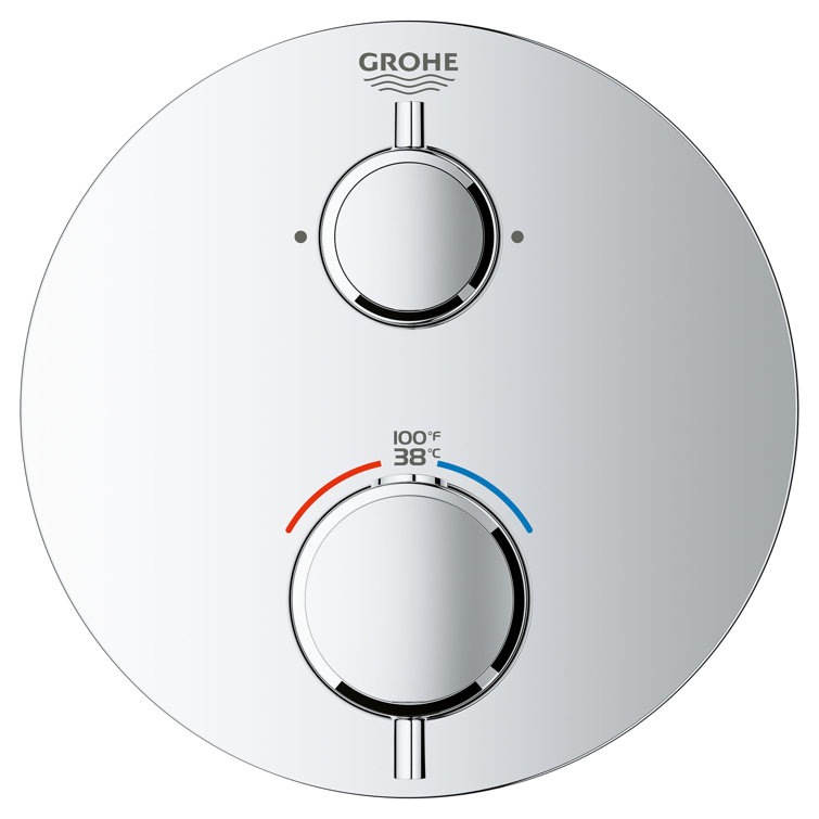 Modern Brushed Nickel Thermostatic Shower System with Dual Function