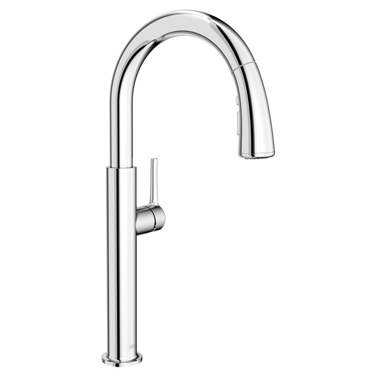 Polished Chrome Pull-Down Kitchen Faucet with Spray