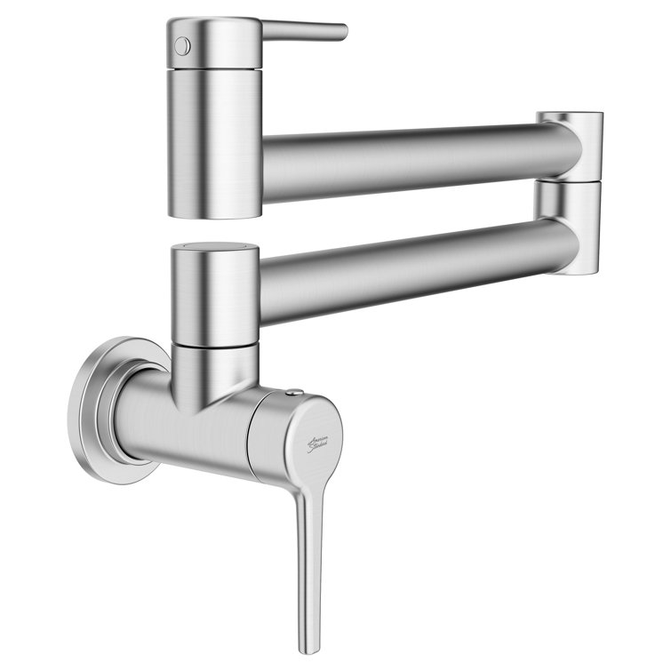 Stainless Steel Wall-Mount Double-Jointed Pot Filler Faucet