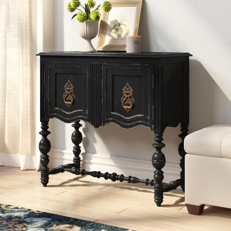 Traditional Black 36'' Accent Cabinet with Adjustable Shelf