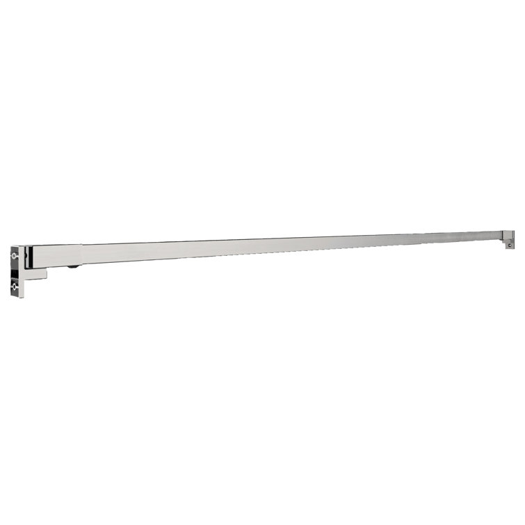 60" Brushed Nickel Stainless Steel Straight Shower Curtain Rod