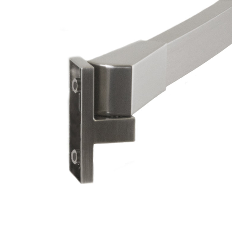 60" Brushed Nickel Stainless Steel Straight Shower Curtain Rod