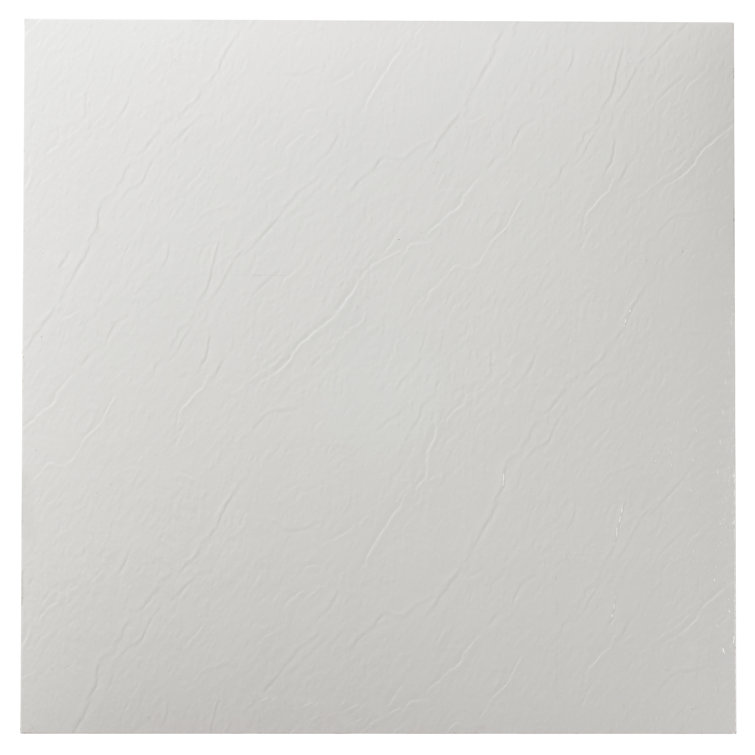 White Self-Adhesive Vinyl Floor Tiles for Kitchen and Bathroom