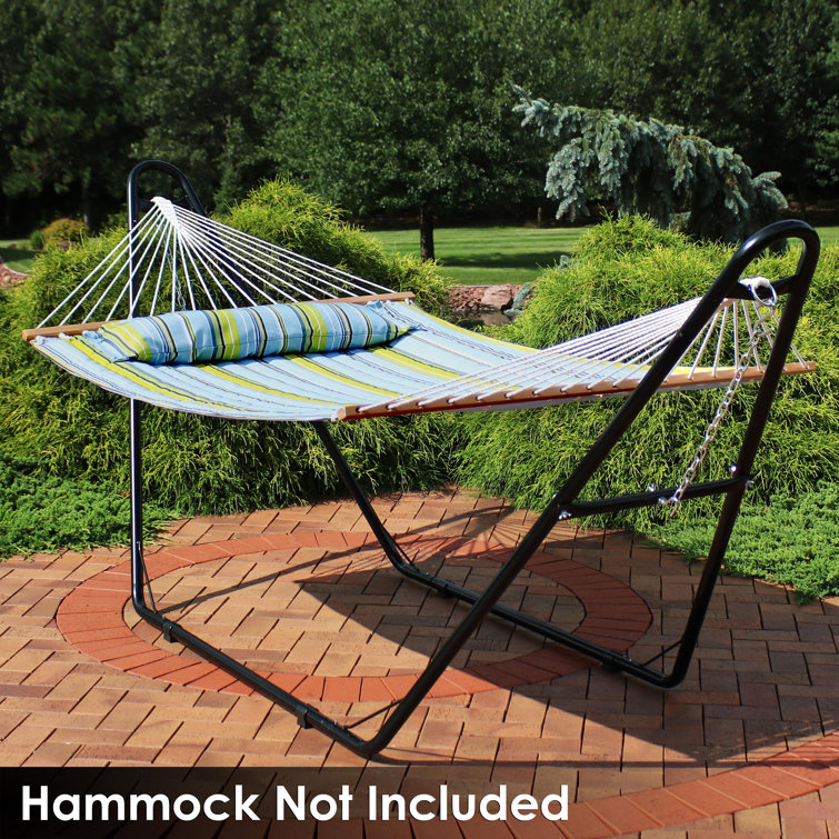 Black Powder-Coated Steel Universal Hammock Stand for 9 to 14 Feet