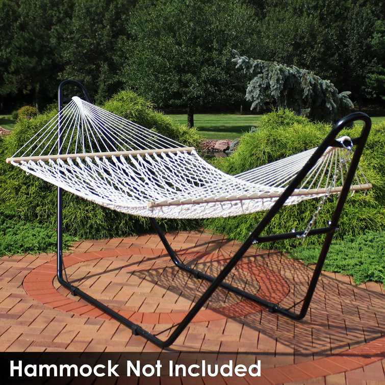 Black Powder-Coated Steel Universal Hammock Stand for 9 to 14 Feet