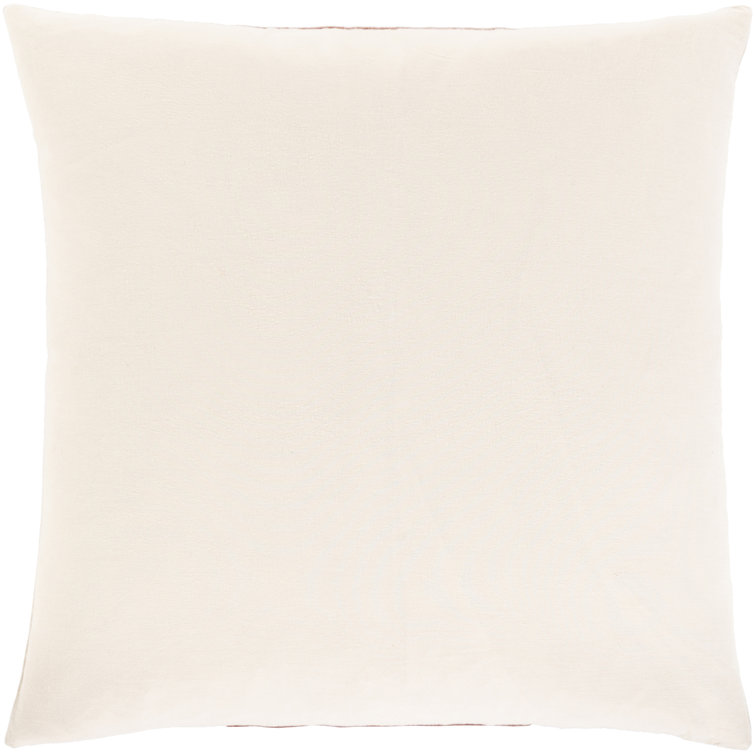 Dark Brown and Ivory Striped Square Cotton Blend Throw Pillow