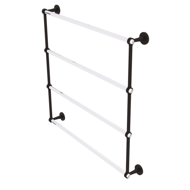 Oil Rubbed Bronze and Acrylic 4-Tier Ladder Towel Bar