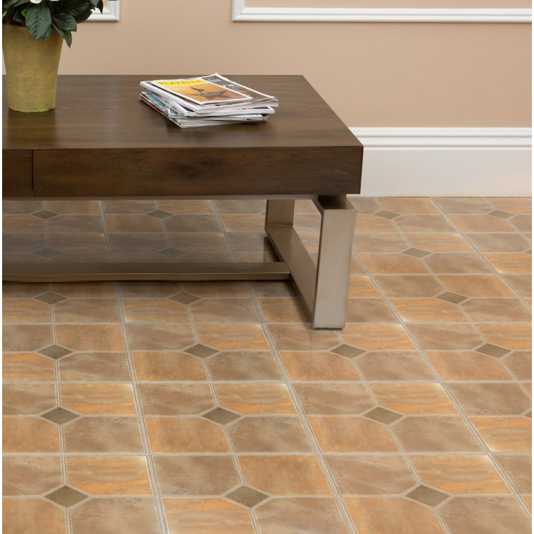 Sterling Rustic Slate Self-Adhesive 12-Inch Vinyl Floor Tiles