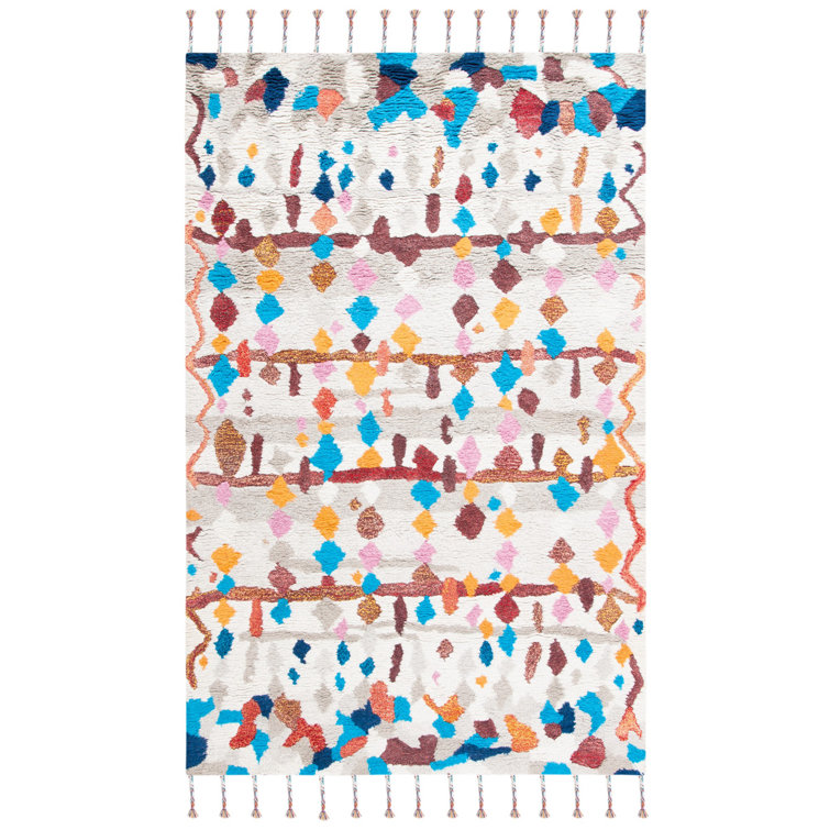 Casablanca Ivory Shag 8' x 10' Hand-Tufted Wool Area Rug