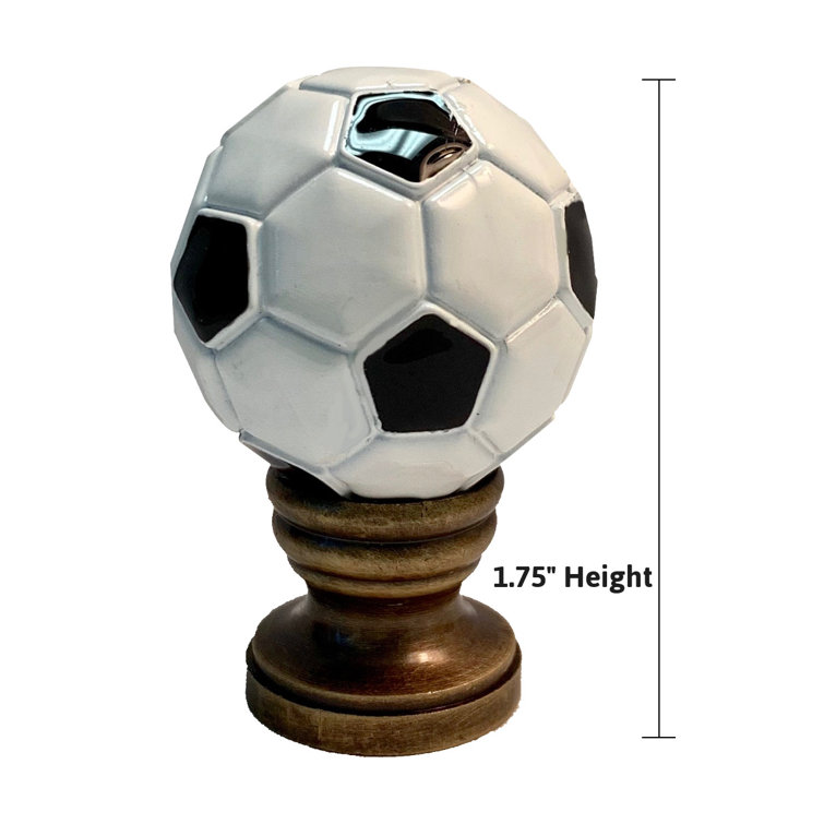 Traditional Black and White Soccer Ball Lamp Finial