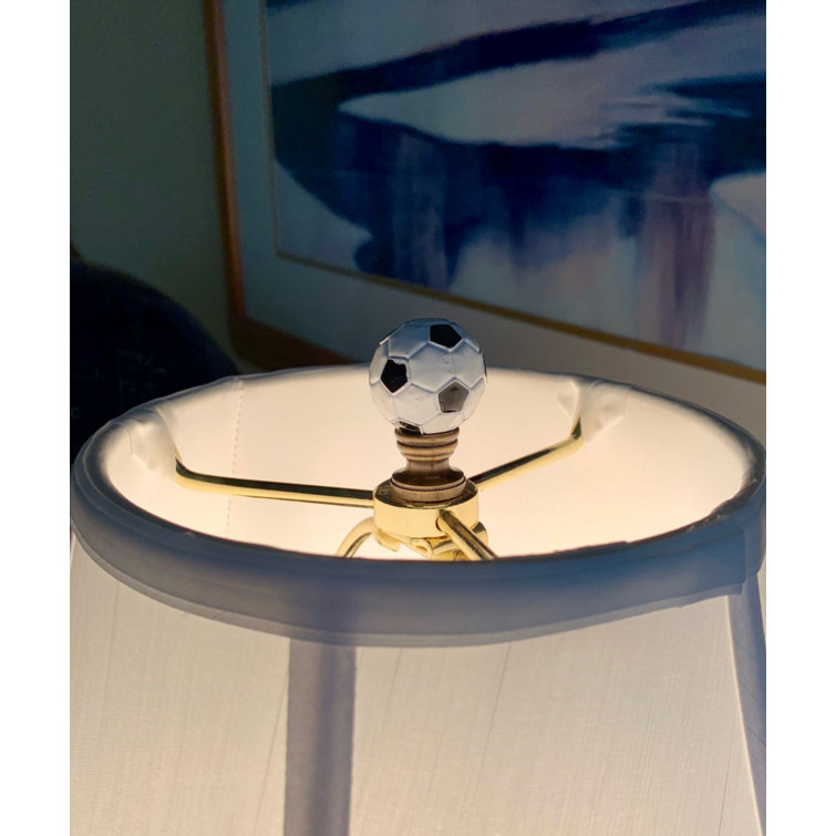 Traditional Black and White Soccer Ball Lamp Finial