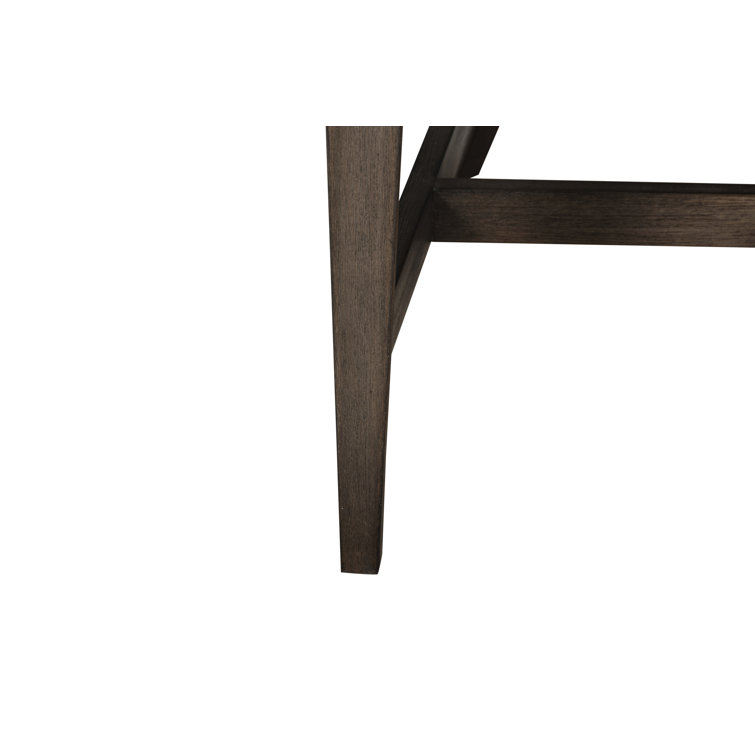 Beige and Brown Leather Upholstered Arm Chair with Wood Frame