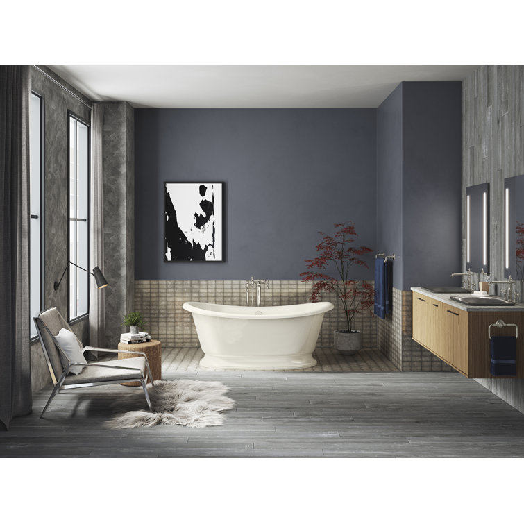 White Cast Iron Clawfoot Freestanding Bathtub