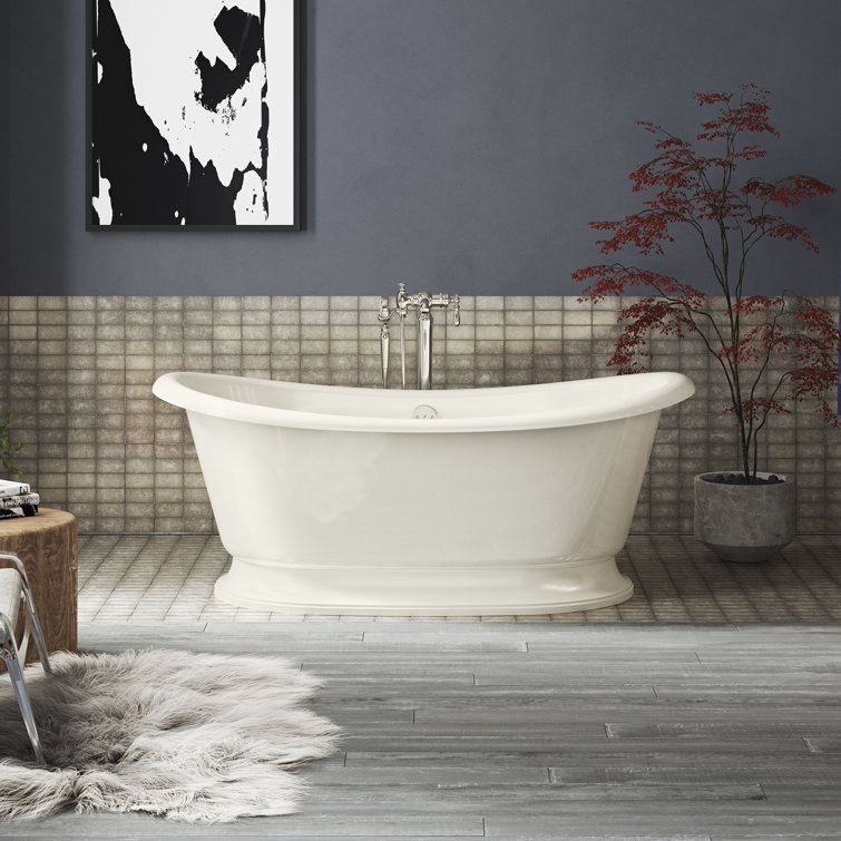 White Cast Iron Clawfoot Freestanding Bathtub