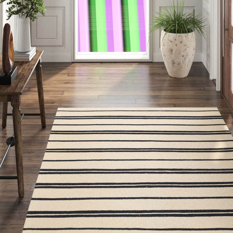 Sagaponeck Cinder Stripe 8' x 10' Handwoven Wool Rug