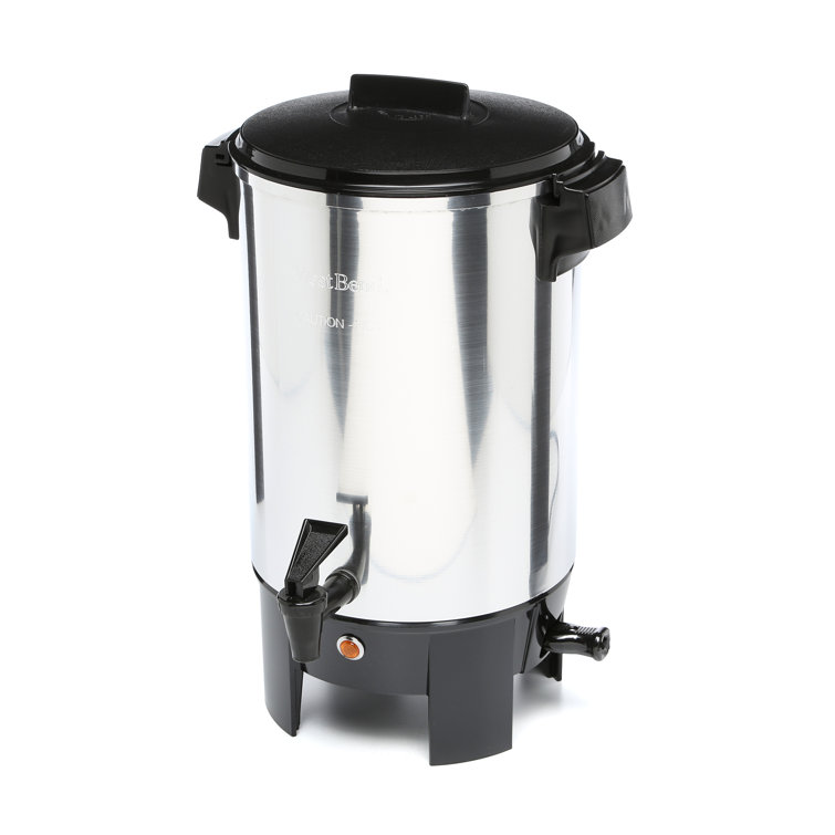 Polished Aluminum 30-Cup Freestanding Coffee Urn