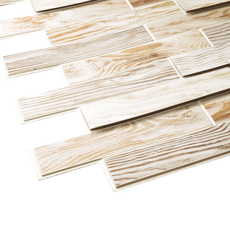 Falkirk 3D Off White Faux Oak PVC Wall Panel