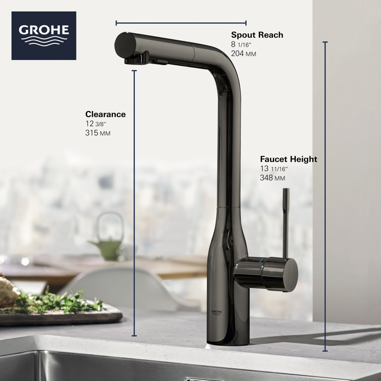 Brushed Gold Modern Pull-Out Spray Kitchen Faucet