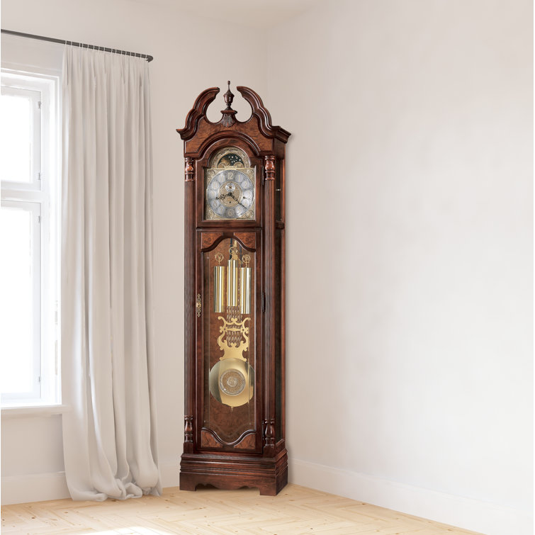 Langston 85.5'' Brown Wood Traditional Grandfather Clock