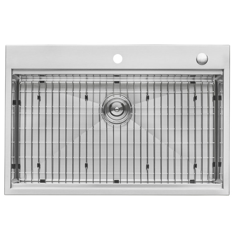 Ruvati 34" Stainless Steel Single Bowl Workstation Kitchen Sink