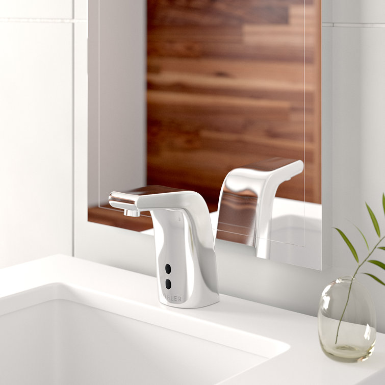 Sculpted Polished Chrome Touchless Bathroom Sink Faucet with Insight Technology