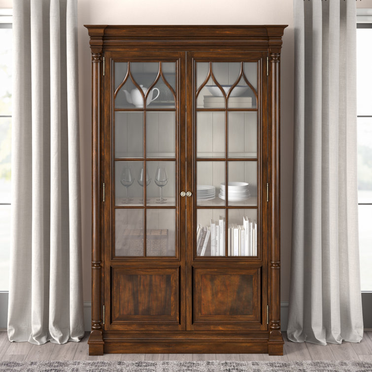 Leesburg Traditional 52" Mahogany China Cabinet with Lighting