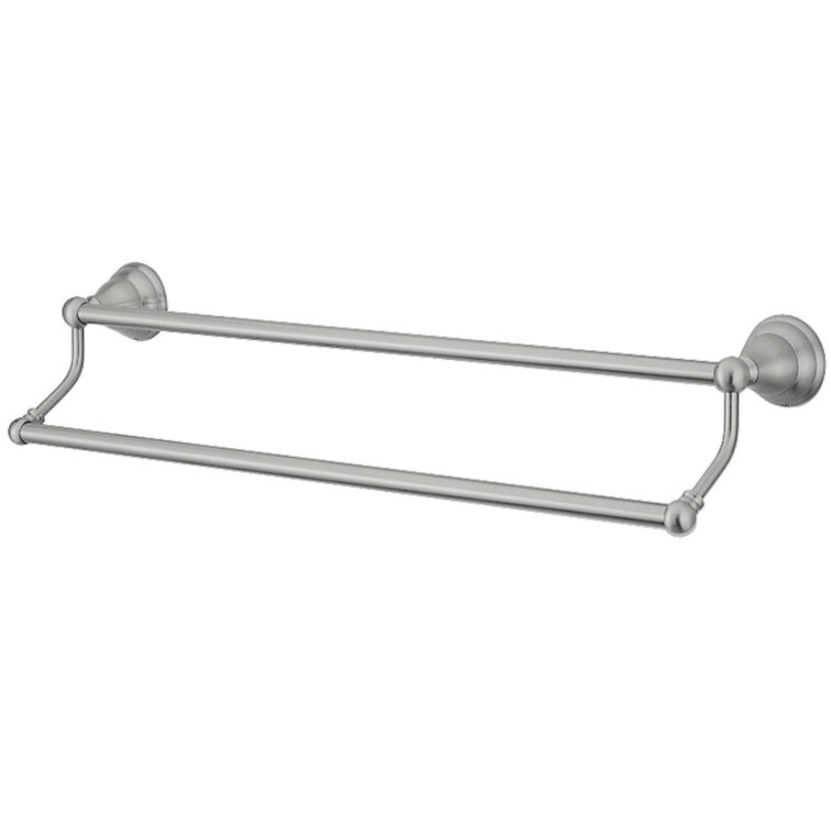 Brushed Nickel 18-Inch Dual Wall Mounted Towel Bar