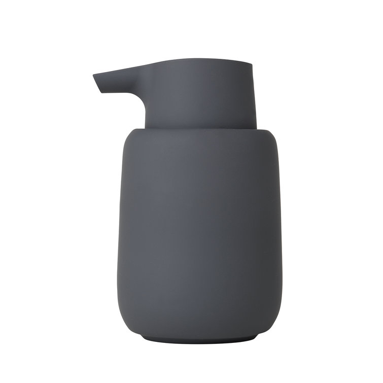 Magnet Charcoal Ceramic Soap Dispenser with Soft-Touch Finish