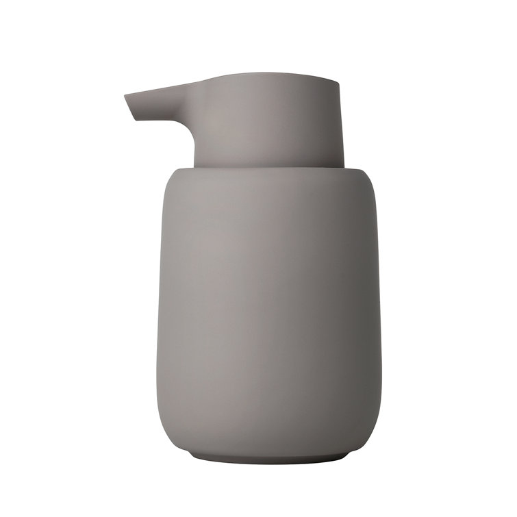 Grey Ceramic and Silicone Soap Dispenser with Pump