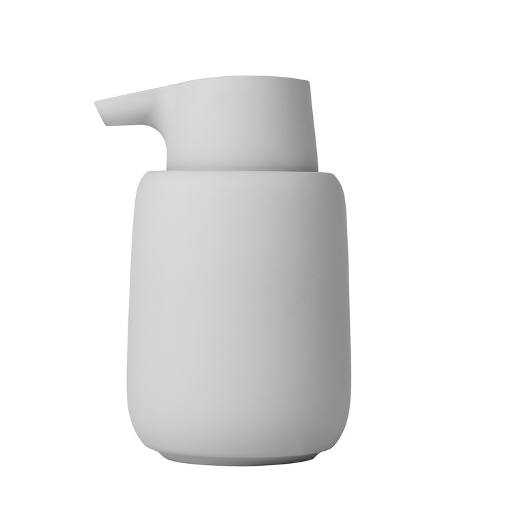 Light Gray Ceramic Matte Soap Dispenser