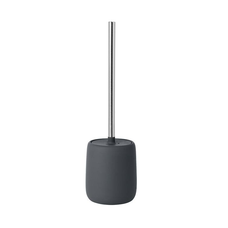 Sono Silk Matte Ceramic and Silicone Toilet Brush and Holder