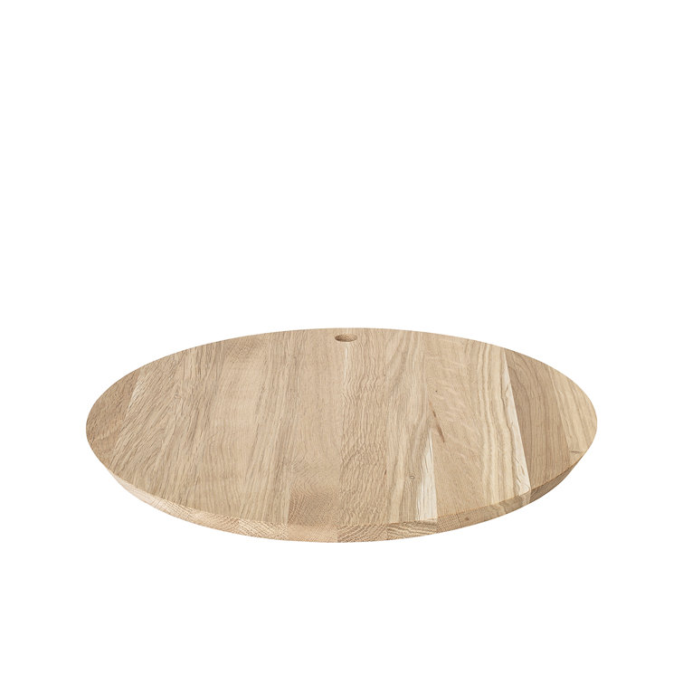 12'' Round Oak Wood Bread Cutting Board