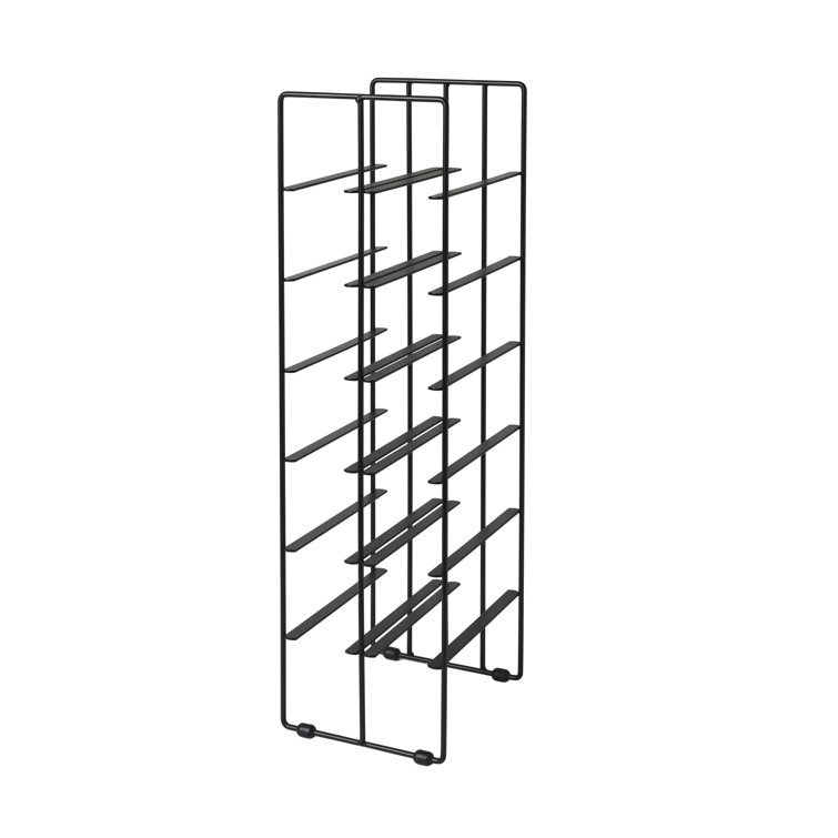 Pilare Black Steel 12-Bottle Floor Wine Rack