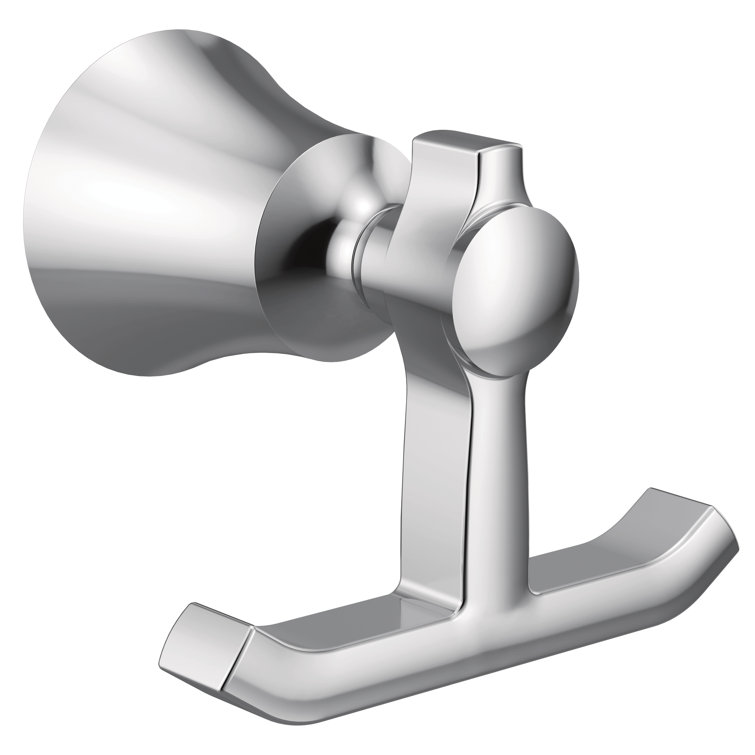 Polished Nickel Modern Double Wall Mounted Robe Hook