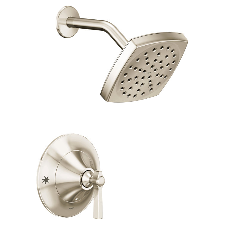 Polished Nickel Wall Mounted Rain Shower Faucet Set