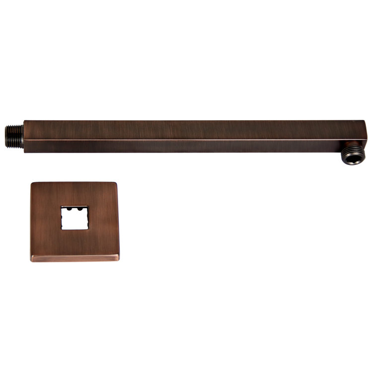 Wallmount Modern Square Shower Arm with Flange