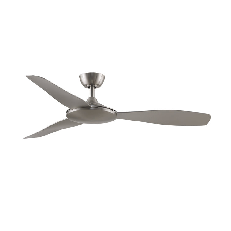 GlideAire 52" Brushed Nickel Smart Ceiling Fan with Remote