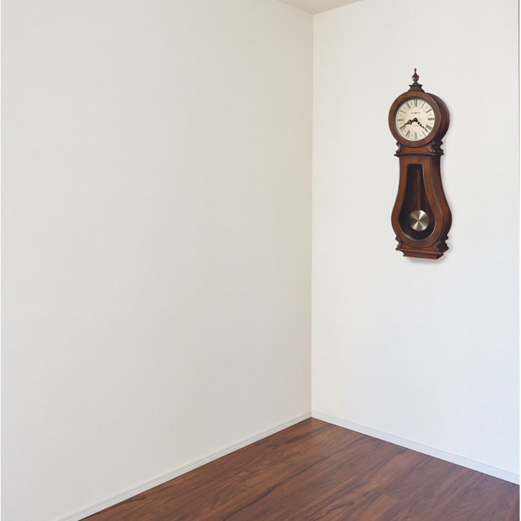 Tuscany Cherry Wood Wall Clock with Brass Pendulum