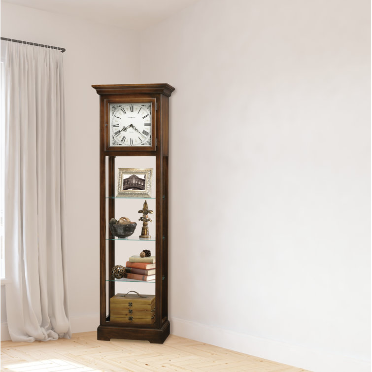 Le Rose 73.5'' Hampton Cherry Quartz Floor Clock