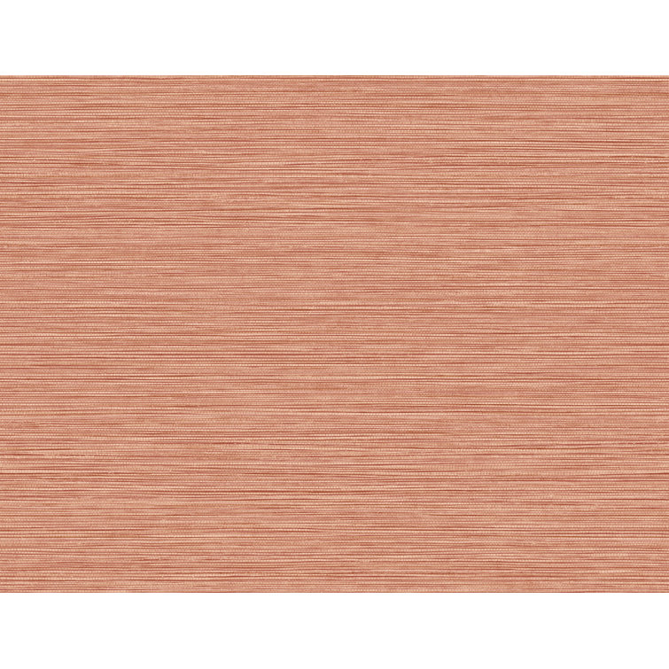 Salmon Embossed Vinyl Grasscloth Wallpaper Roll