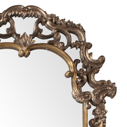 Imperial Mottled Bronze with Antique Silver Accents Ornate Mirror