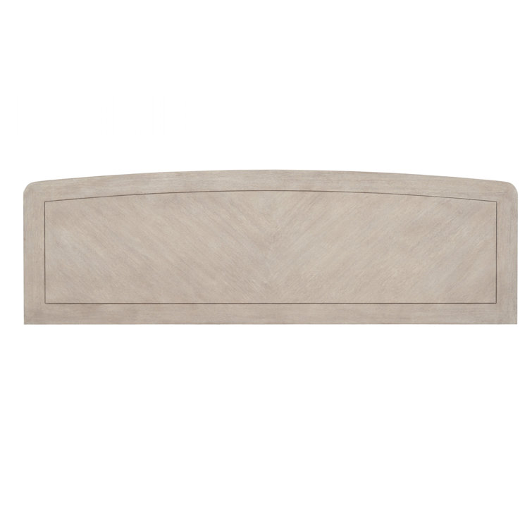 Malibu Elegance 70'' Beige Bowfront Sideboard with Herringbone Veneer