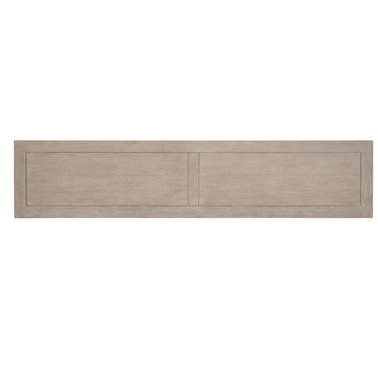 Gray 88'' Transitional Media Console with Sliding Doors