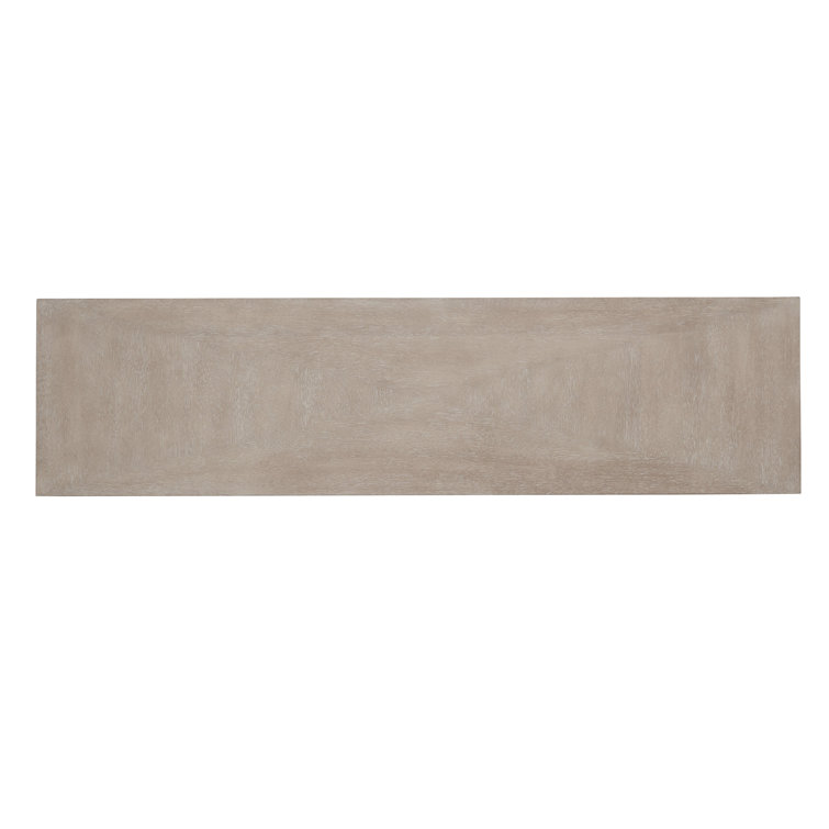 Malibu Transitional Beige Wood Console Table with Storage, 62''