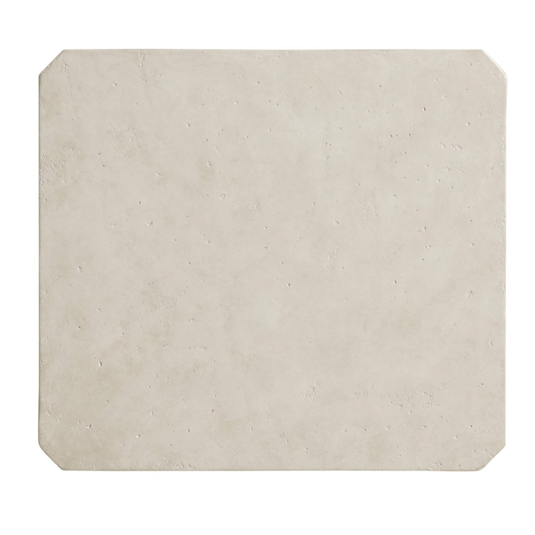 Escondido Transitional Cream/Brown Nightstand with Concrete Top