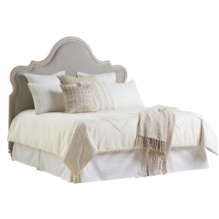 Malibu Transitional Beige King Upholstered Headboard