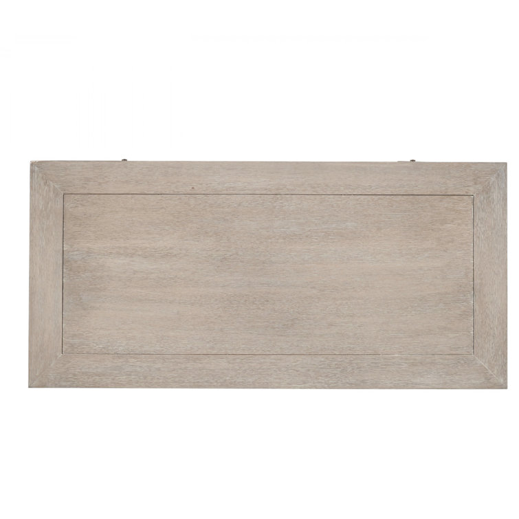Transitional Barclay 42" Beige 3-Drawer Chest with Framed Diamond Design